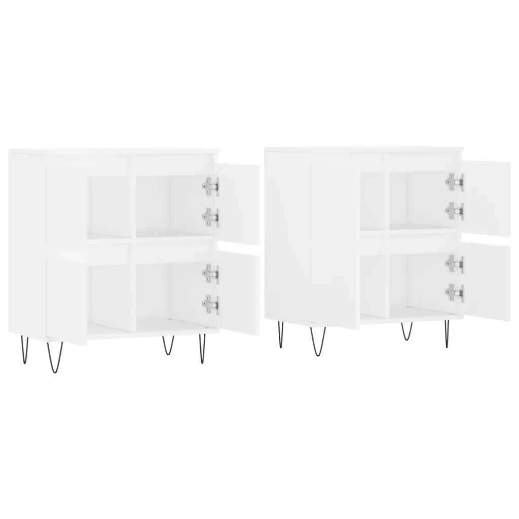 Credenze 2 pz Bianche in Legno Multistrato 3190173
