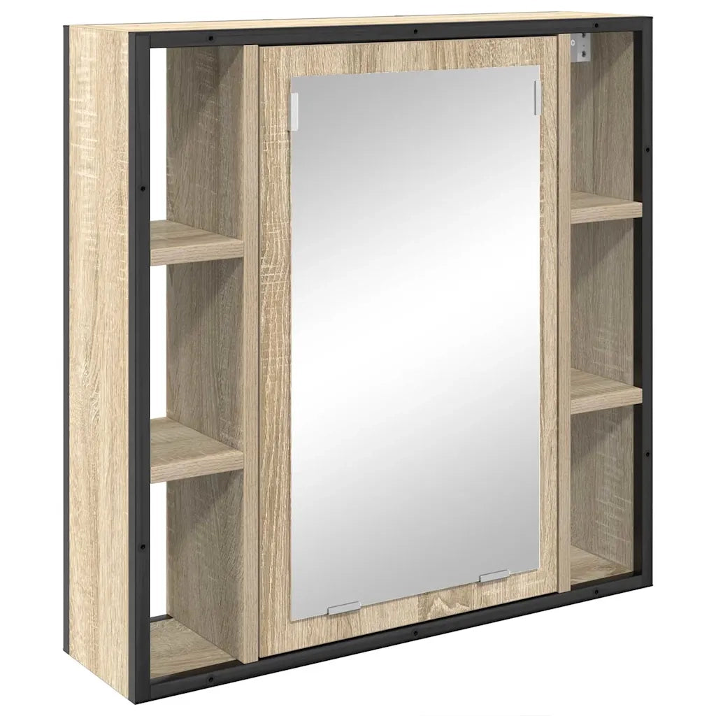 Set di mobili per il Bagno | Armadio da bagno con lo scaffale 3 pz Rovere Sonoma