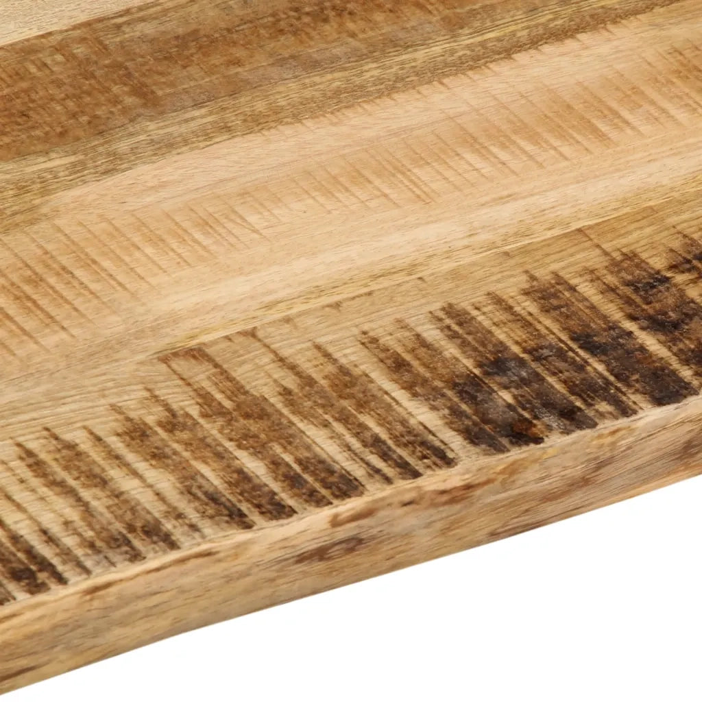 Piano Tavolo Bordi Vivi 110x80x2,5 cm Legno di Mango Grezzo 370677