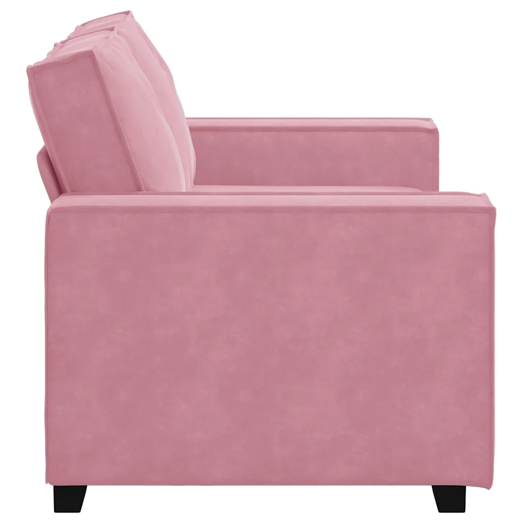 Divano a 2 Posti-Sofa 2 Posti Rosa 120 cm in Velluto 488279