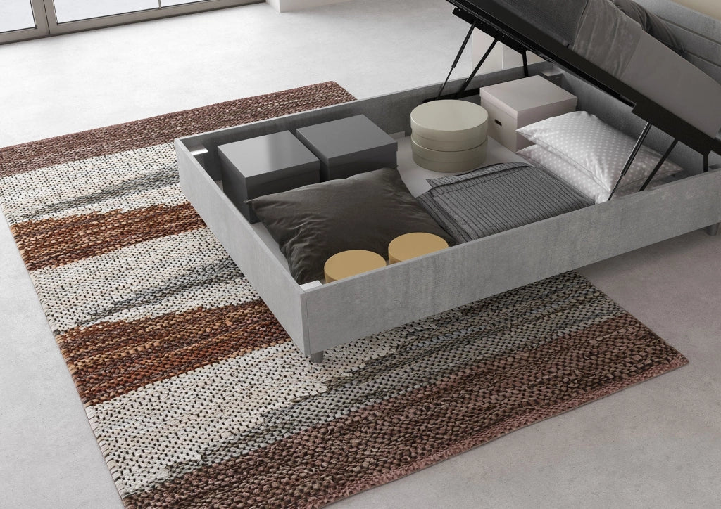Letto 1 Piazza e Mezzo 120x200 cm Senza Rete Nuamo Grigio