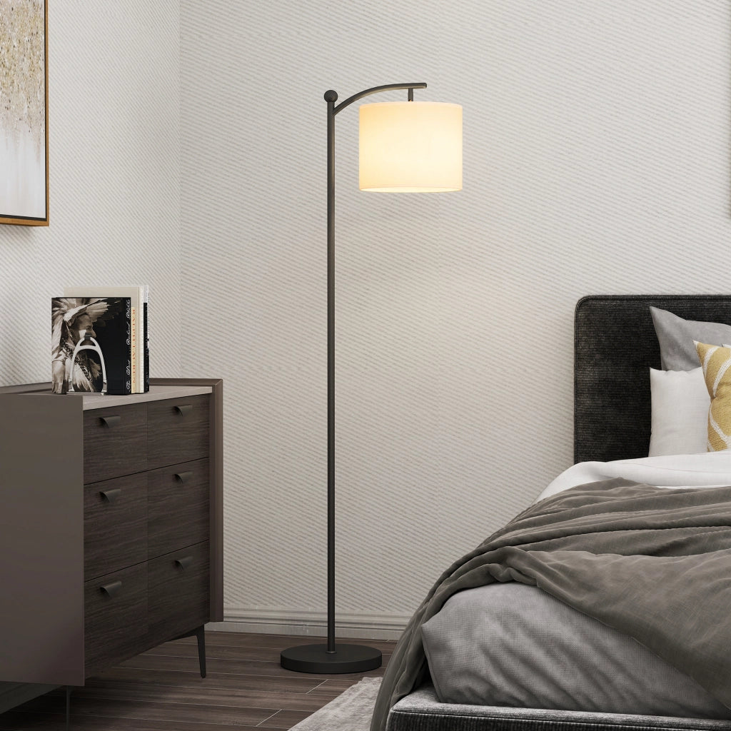 Lampada da Terra LED Dimmerabile con Telecomando ¨C Zephmum ¨C Nero