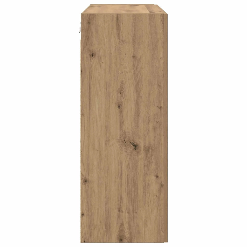 Armadietto a Muro | Mobiletto a muro 2 pz Rovere artigianale 69,5 x 34 x 90 cm