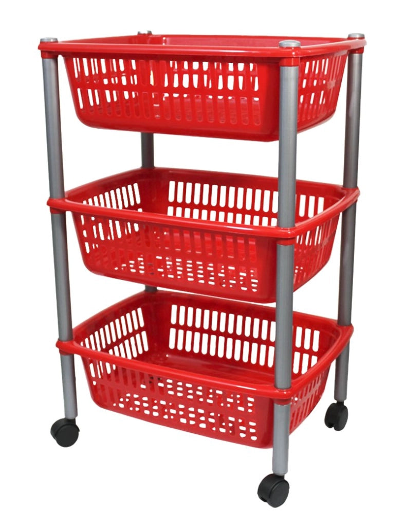 CARRELLO MULTIUSO TRE RIPIANI cm 40x30x85h