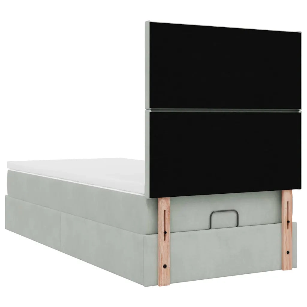 Struttura Letto Pouf con Materassi 100x200 cm Velluto 3313379