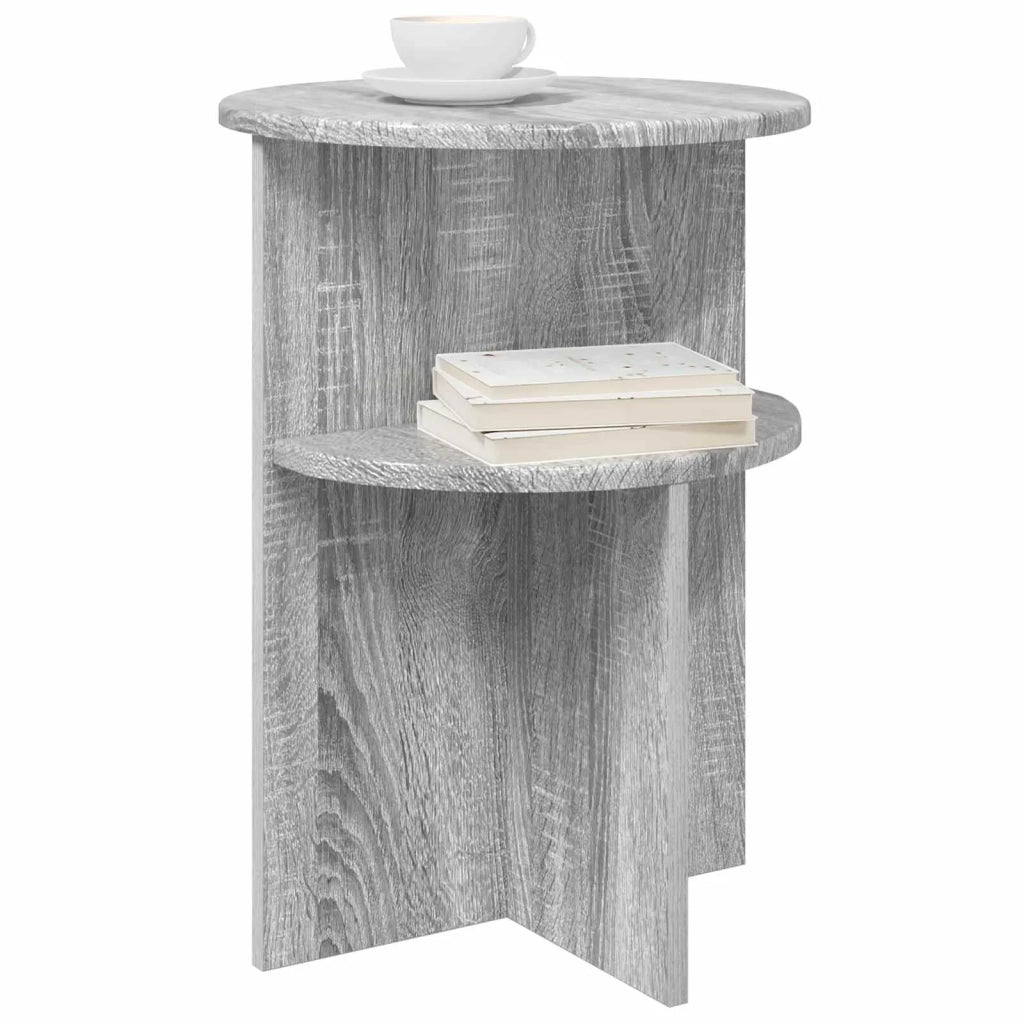 Tavolo laterale con archiviazione Grigio Sonoma Ø 39,5 x 55 cm 8001025