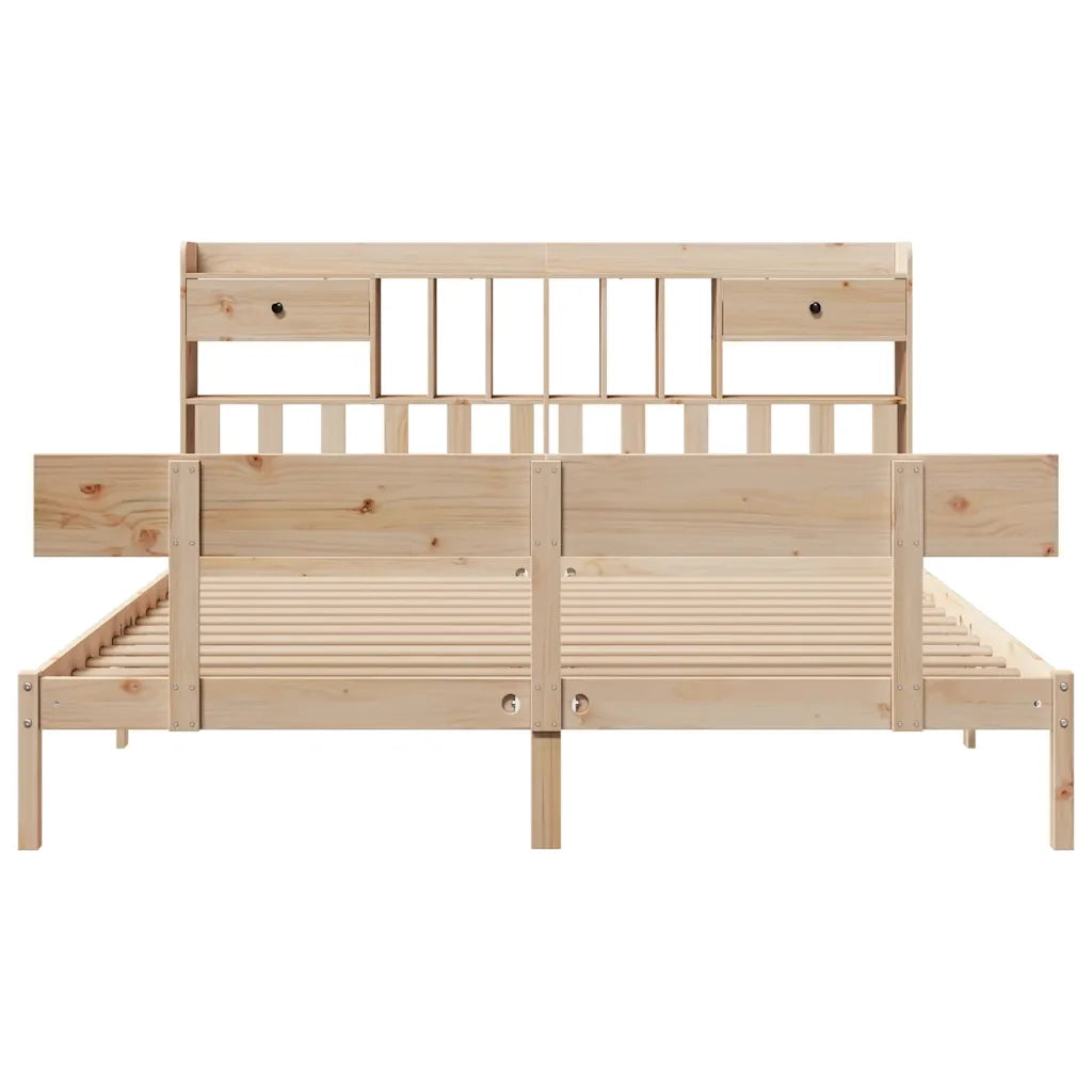 Letto Libreria senza Materasso 180x200 cm in Legno di Pino 3321840