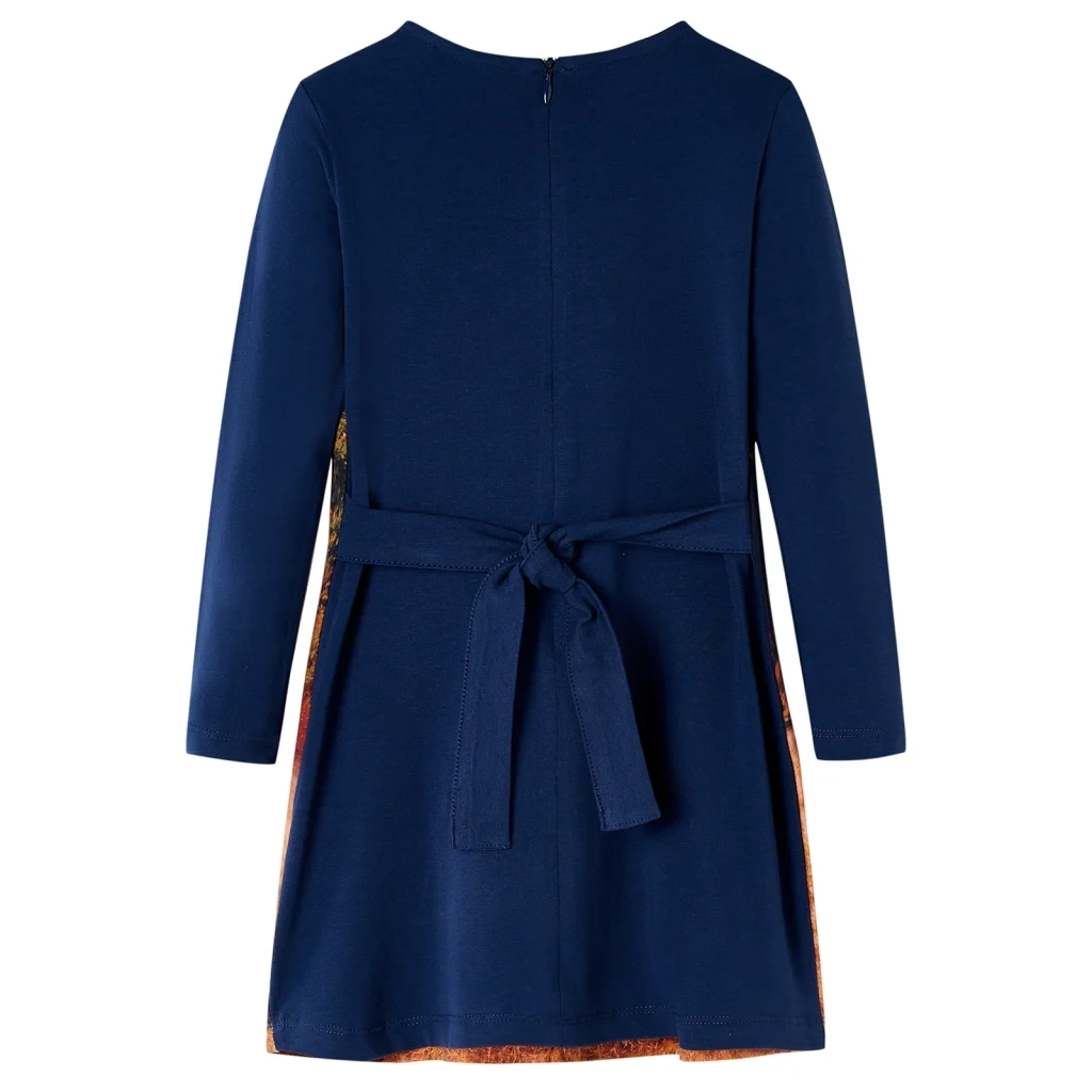 Abito da Bambina a Maniche Lunghe Blu Marino 128 CFW3459052