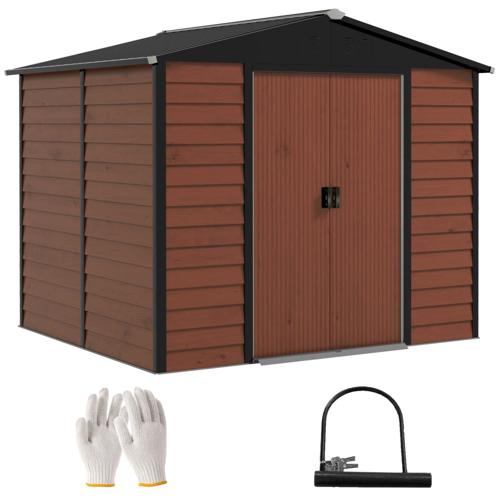 Casetta da giardino ¨C Minimal ¨C metallo antracite 240x206x198 cm