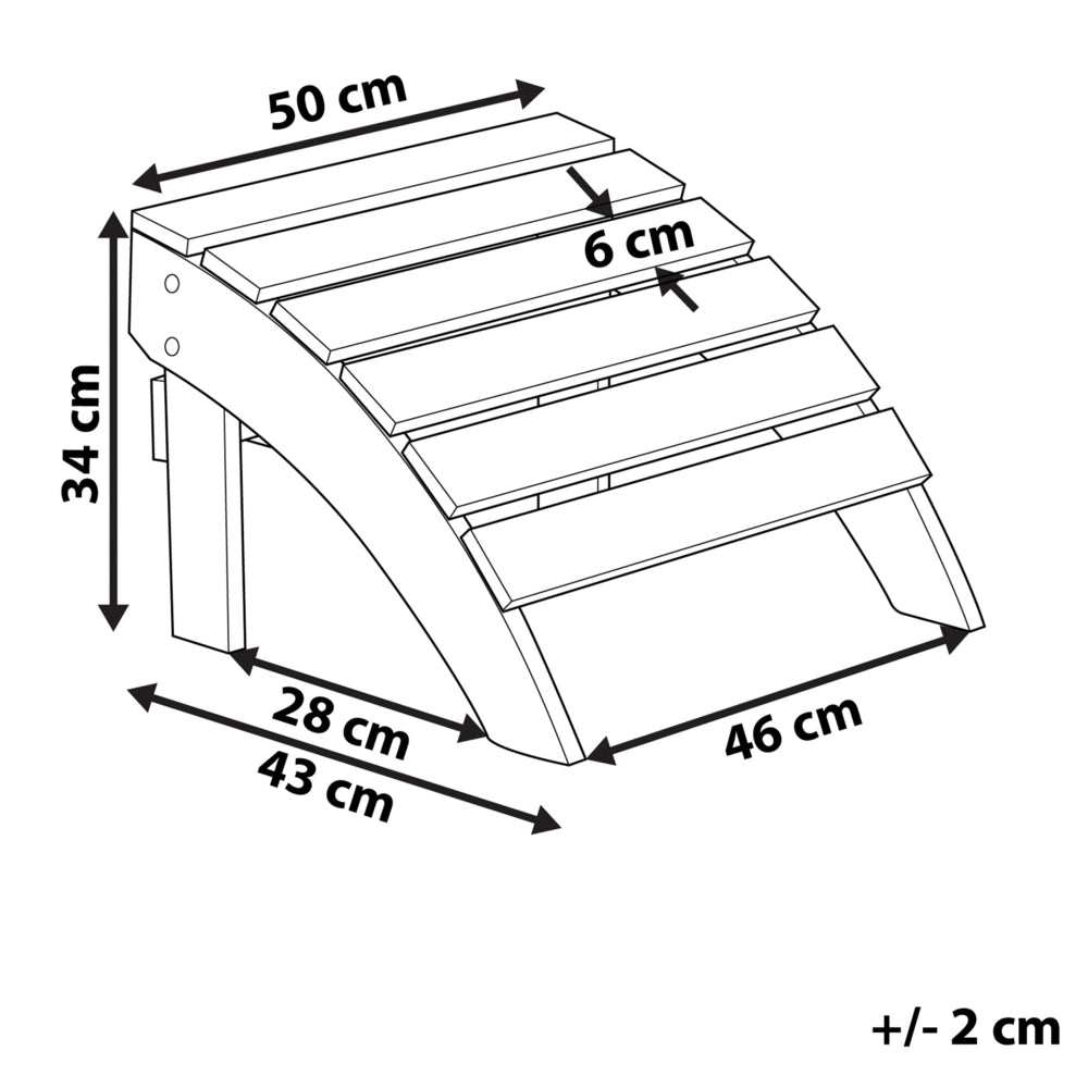 Poggiapiedi da giardino in plastica rossa in legno resistente agli agenti atmosferici a doghe in stile moderno