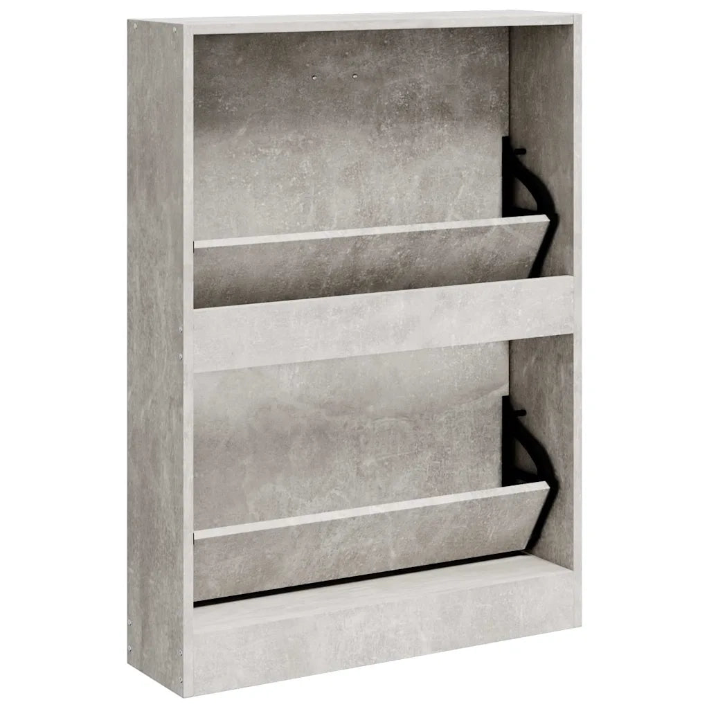 Scarpiera | Mobile per scarpe Grigio Cemento 59x17x81 cm in Legno Multistrato