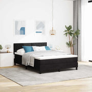 Letto a Sorgente LED con materasso Nero 140 x 200 cm Velluto