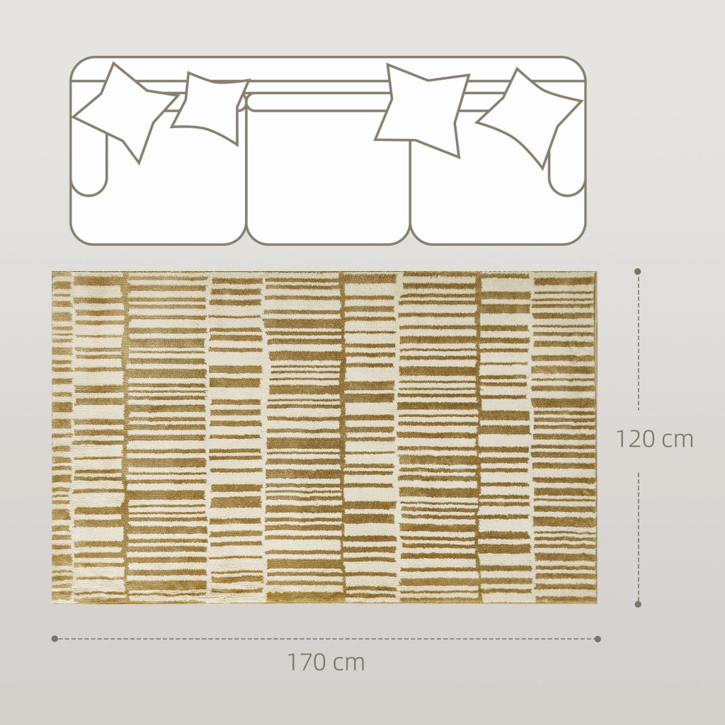Tappeto Moderno ¨C Minimal ¨C 170x120 cm, Crema, Pelo Corto