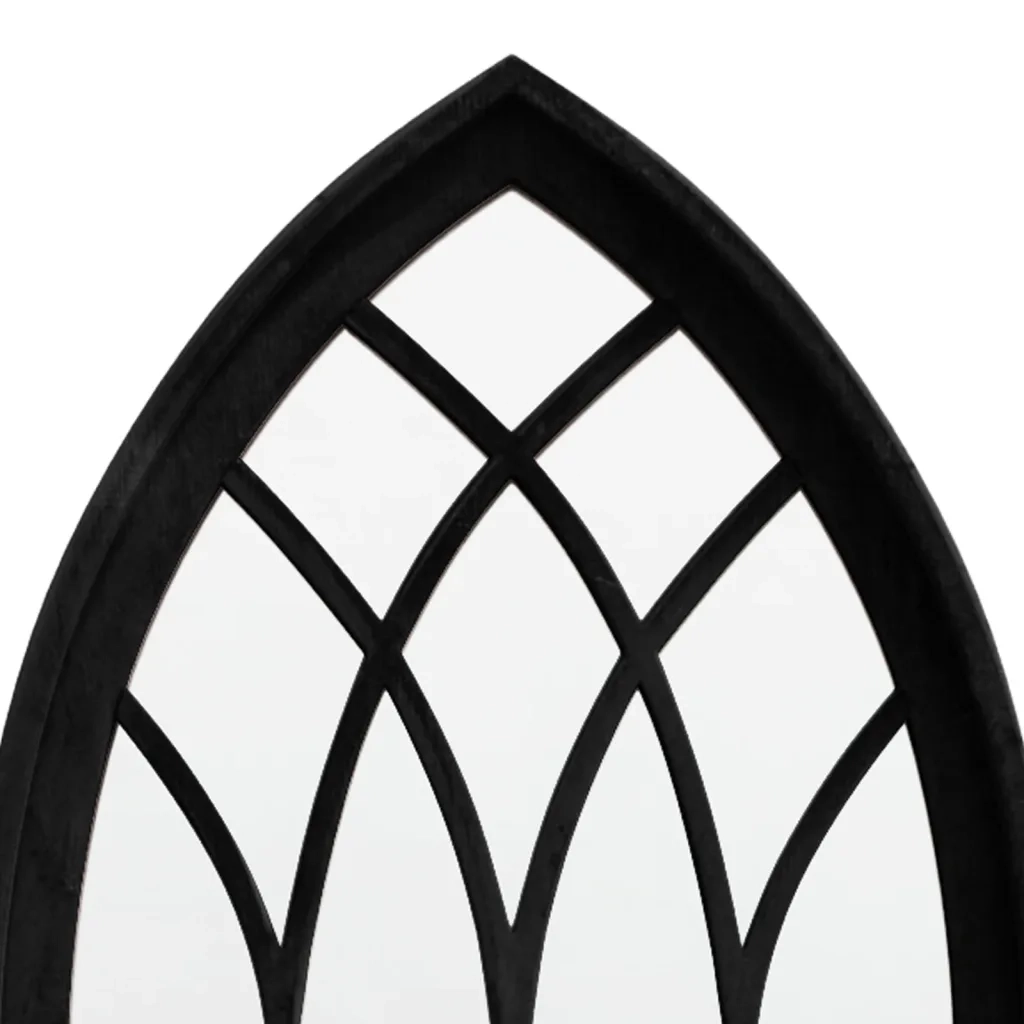Specchio-Specchio DecorativoNero 70x30 cm in Ferro per Uso Interno