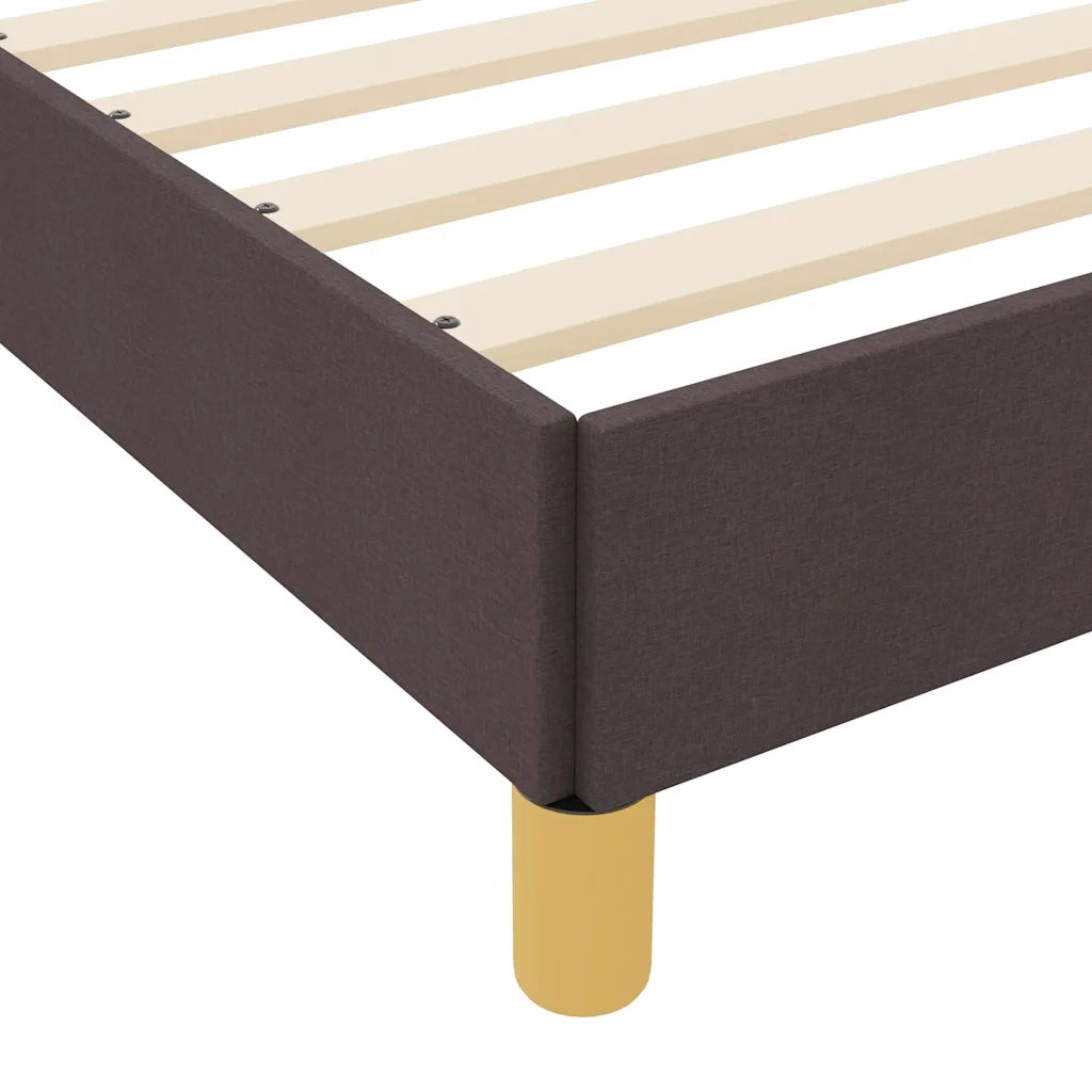 Letto a molle con materasso Marrone Scuro 140 x 200 cm Tessuto 3398573