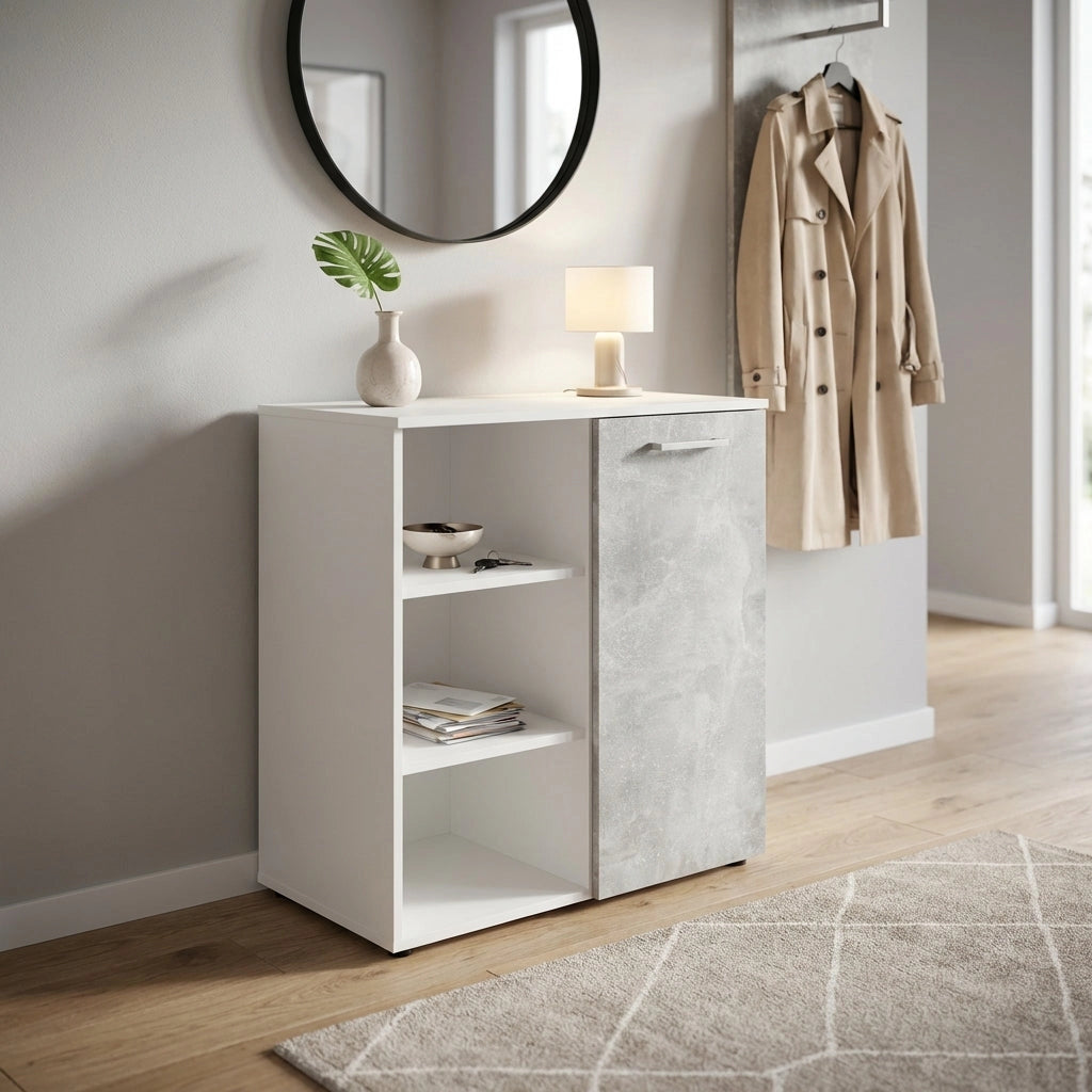 Mobile Ingresso Moderno Salvaspazio in Legno Composito cm 68x35x87 - LOUIS