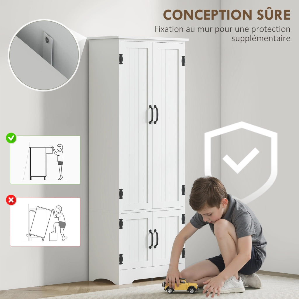 Mobile da cucina con ante e ripiani ¨C Xylo ¨C bianco MDF 2 ante 3 ripiani