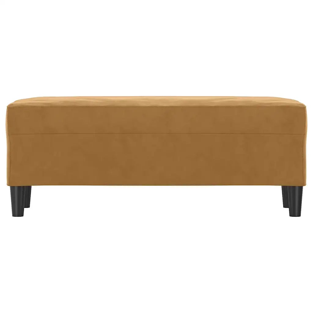 Panca-Sgabello marrone 100x35x41 cm in Velluto