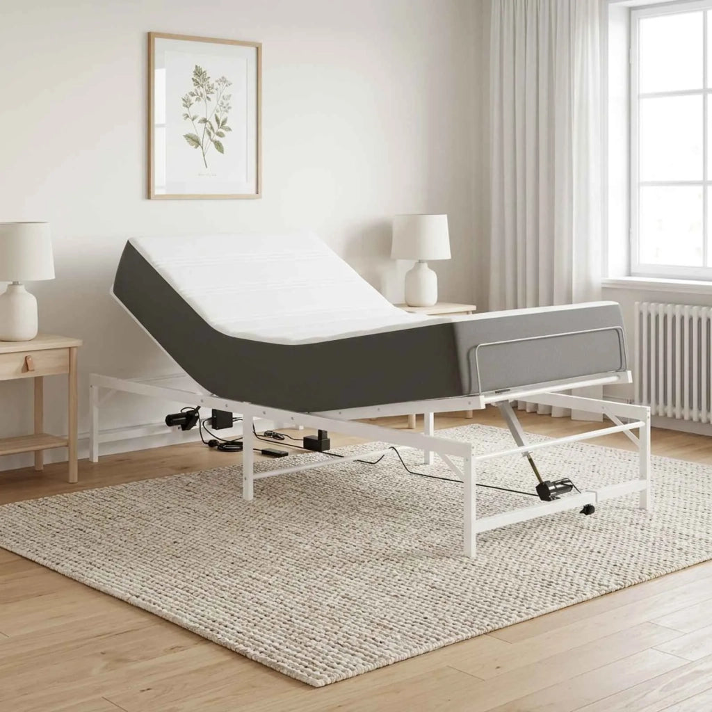 Telaio Letto Elettrico Regolabile Bianco 90 x 200 cm Acciaio 42021397