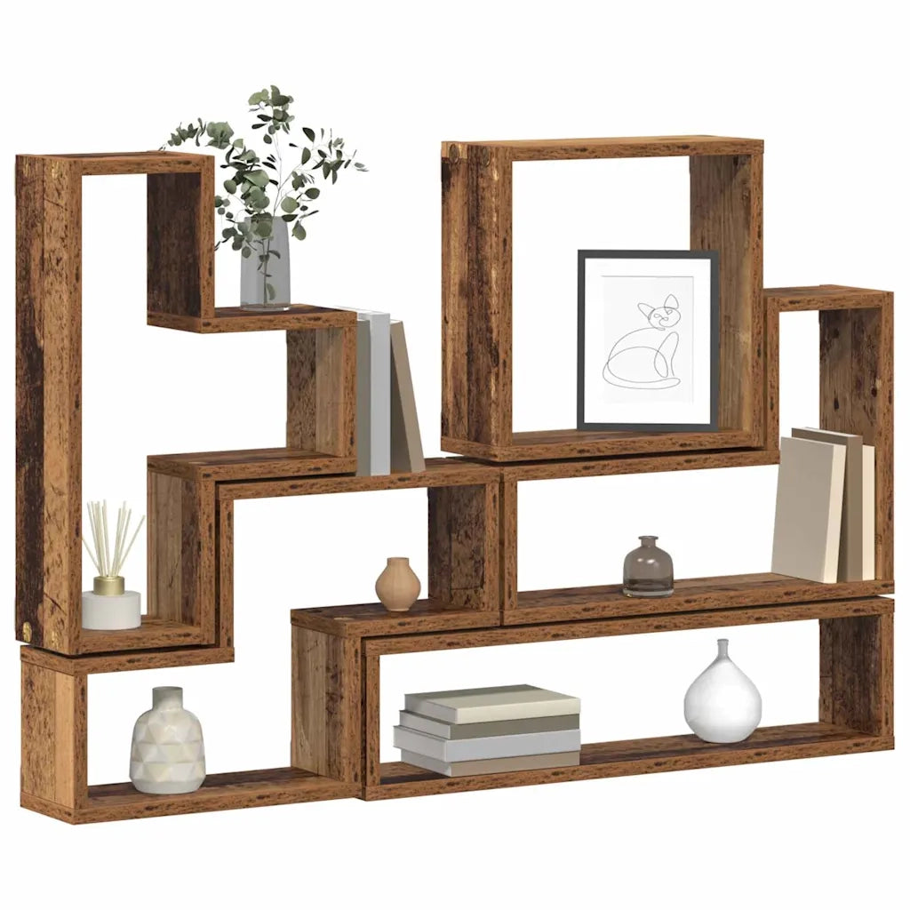 Cubo da Parete Legno vecchio 96 x 12 x 64 cm Legno multistrato 879639