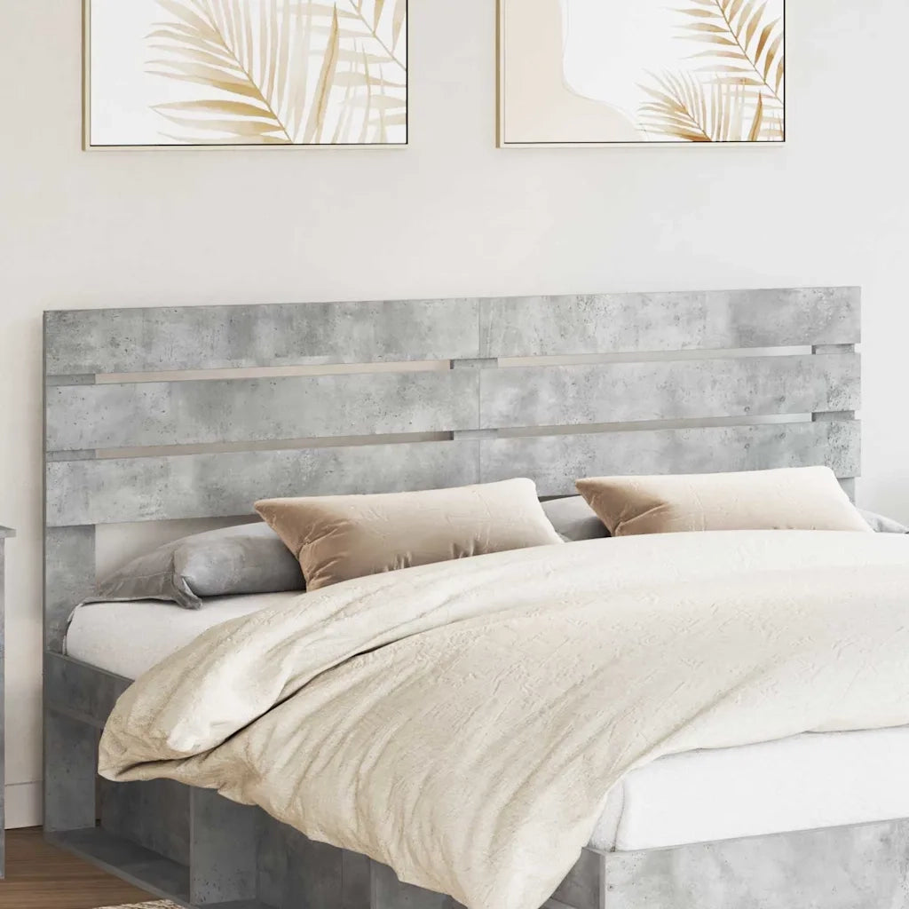 Testiera-Testata-Testiera Decorativa Grigio cemento 200 cm Legno multistrato 787061