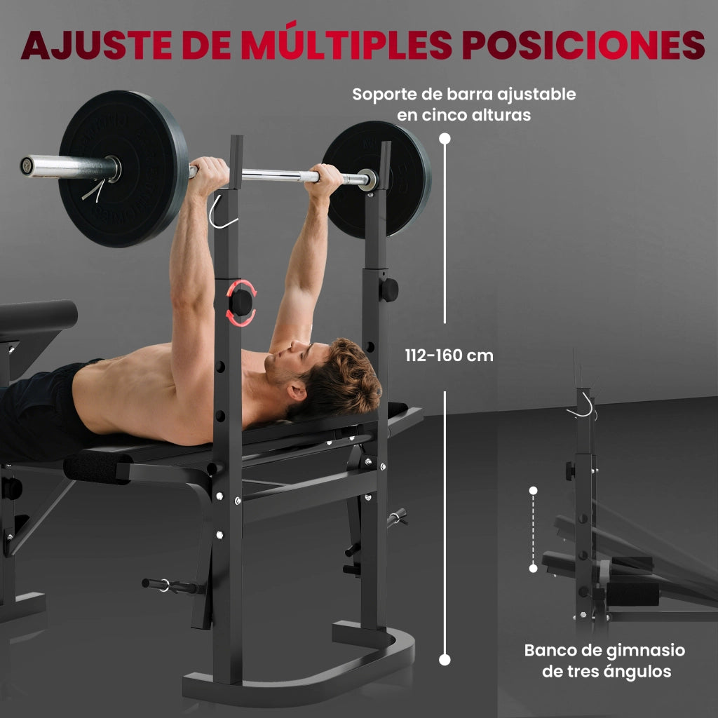 Panchetta per Allenamento con Supporto Barra ¨C zephmum ¨C Grigio
