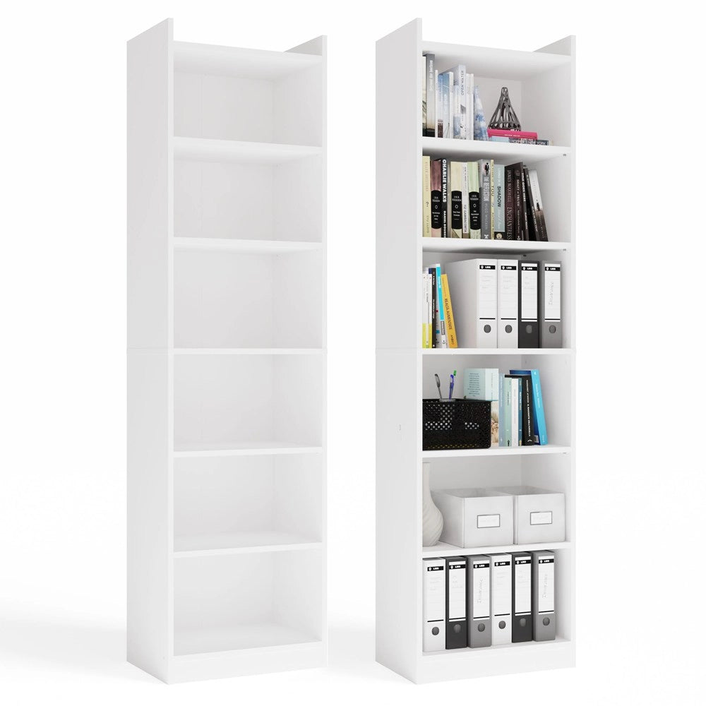 Scaffale rimini mobile 50 cm 7 ripiani per libri segregatory per ufficio bianco libreria moderna