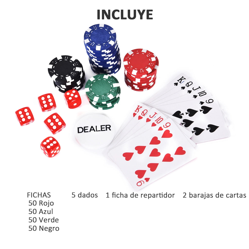 Set Poker Professionale 200 Fiches ¨C Xylo ¨C Valigetta Alluminio con Dadi Carte Dealer 29,5x20,5x6,5 cm