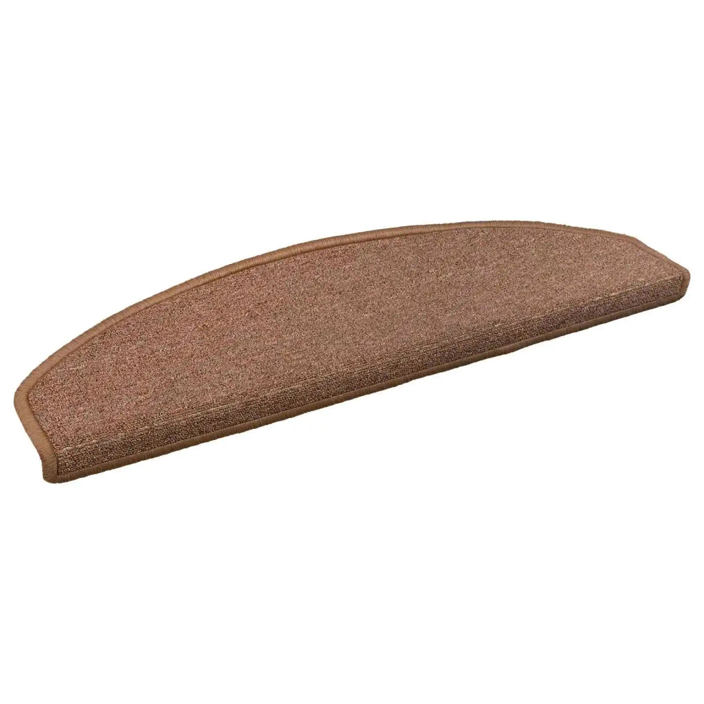 Tappetini per scale autoadesivi Semicircolare 15 pz | Gradini per Scale Marrone
