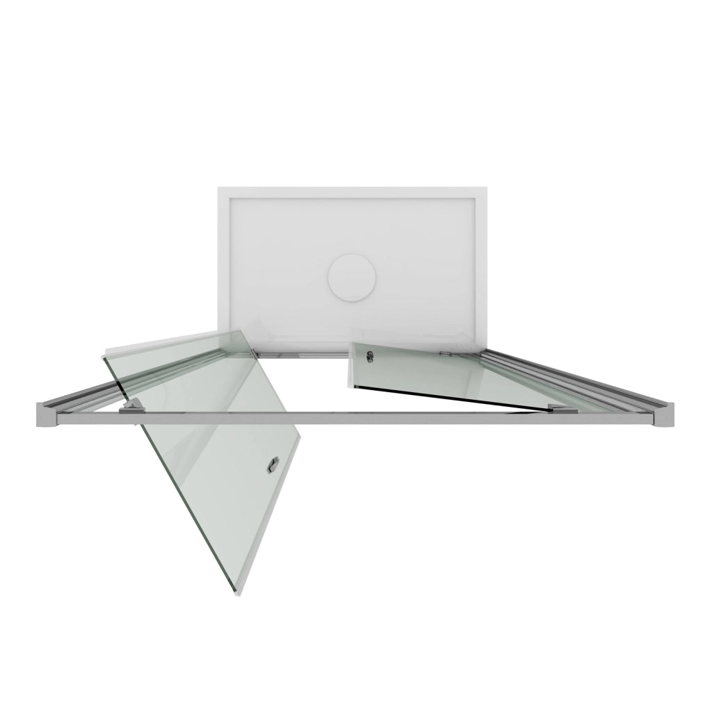 Porta Doccia 90CM H185 trasparente  mod. Sintesi 2 Ante