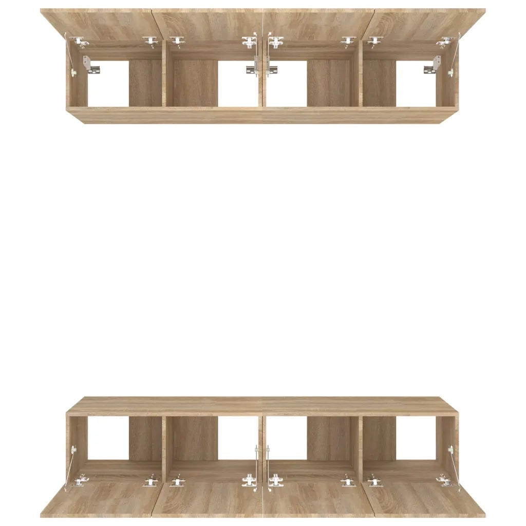 Mobili TV 4 pz Rovere Sonoma 80x30x30 cm in Legno Multistrato 3114184