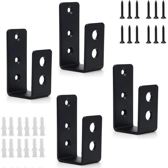 Portale di accesso a forma di U, beugel per barriere di chiusura stradale, beugel metallica pesante, set di rinforzi per porte - 4 pezzi