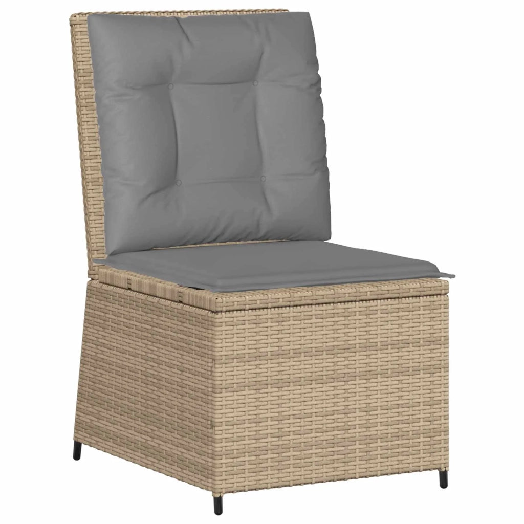 Divano da giardino con cuscino Beige e grigio polyrattan 3394479