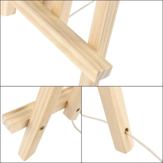 Esel in Legno 30 cm - Manubrio Mobili - Pieghevole - Display in Materiali Artificiali - Sostegno da Tavolo - Adatto per Quadri/Dipinti