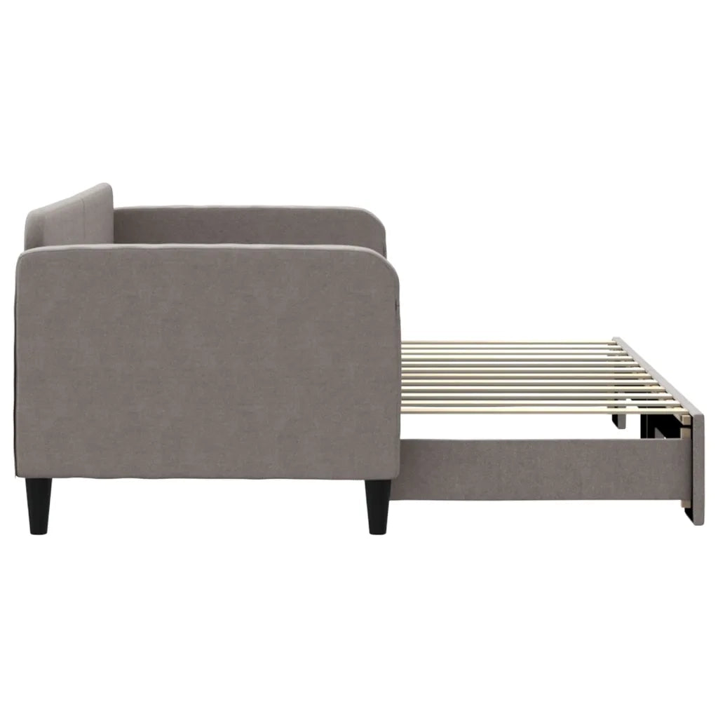 Divano Letto con Letto Estraibile Tortora 80x200 cm Tessuto 3196814