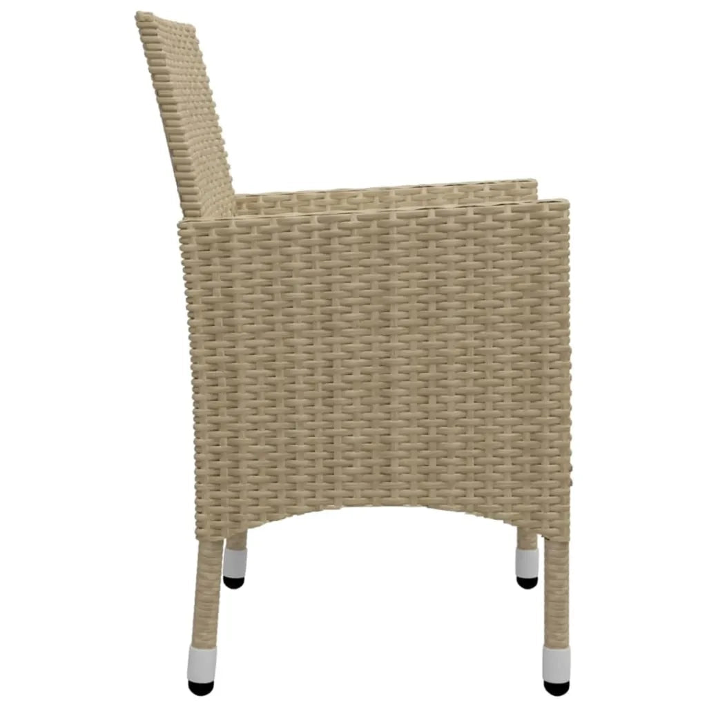 Set Mobili da Pranzo per Giardino 5 pz Beige 3068737