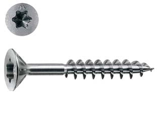 VITI PANEL-VIT PV TESTA SVASATA PIANA TORX ACCIAIO CHROMITING- - ø mm.3.5x40 - 500 pezzi MUSTAD