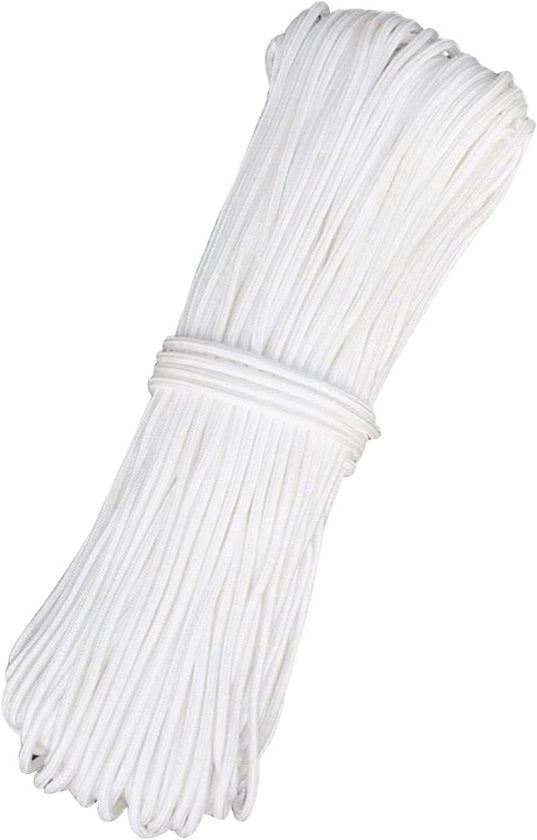 Corda Premium 20 metri bianco intrecciato per tende a vento romane - Corda in nylon per artigianato e persiane