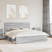Struttura del letto Grigio Sonoma 200 x 200 cm Pino massello 3409314