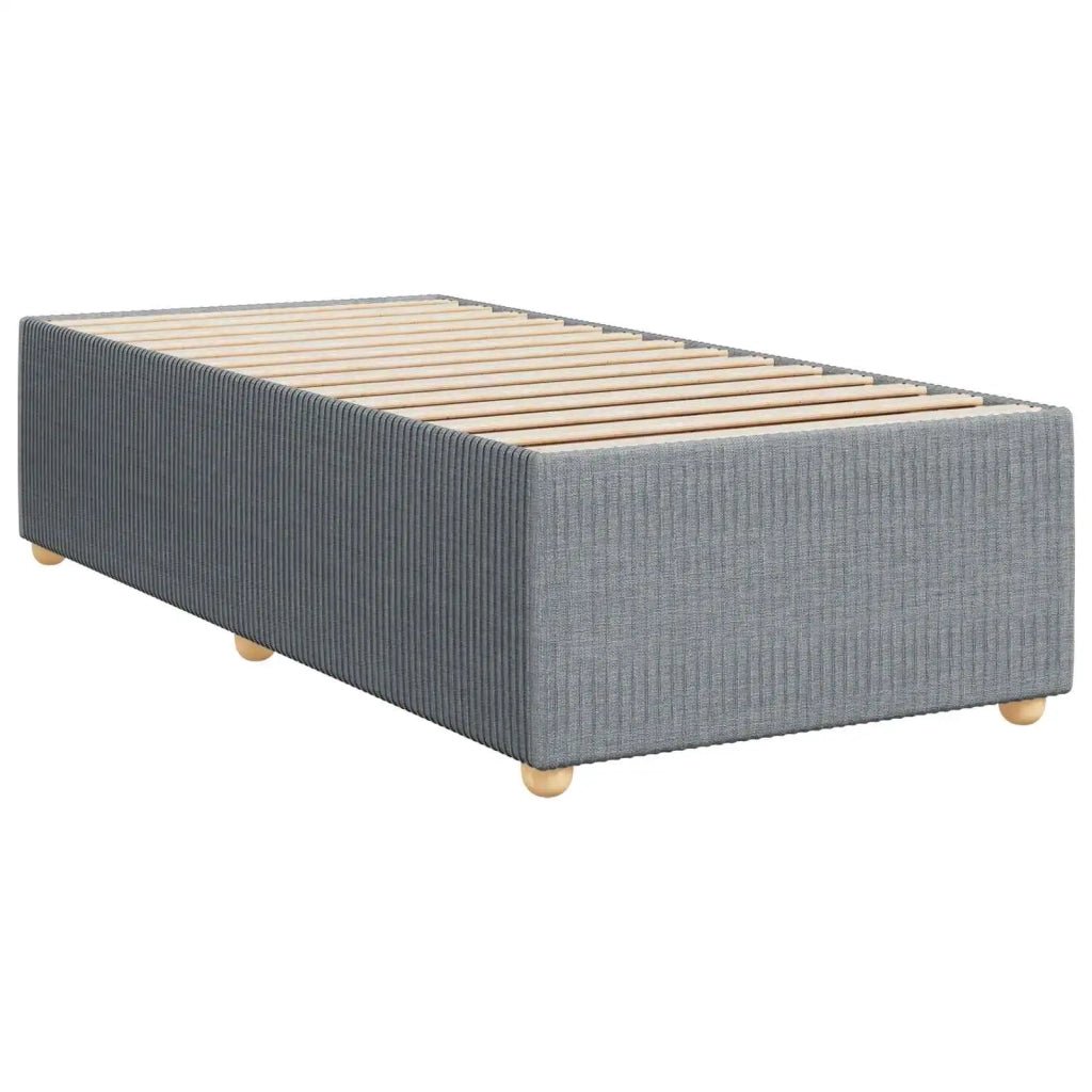 Letto Box Spring LED con Materasso Grigio Chiaro 90 x 190 cm 3456149