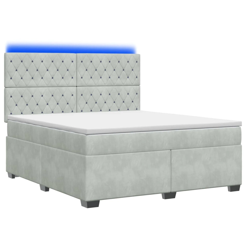 Letto box spring con materasso Grigio Chiaro 140 x 200 cm 3455114
