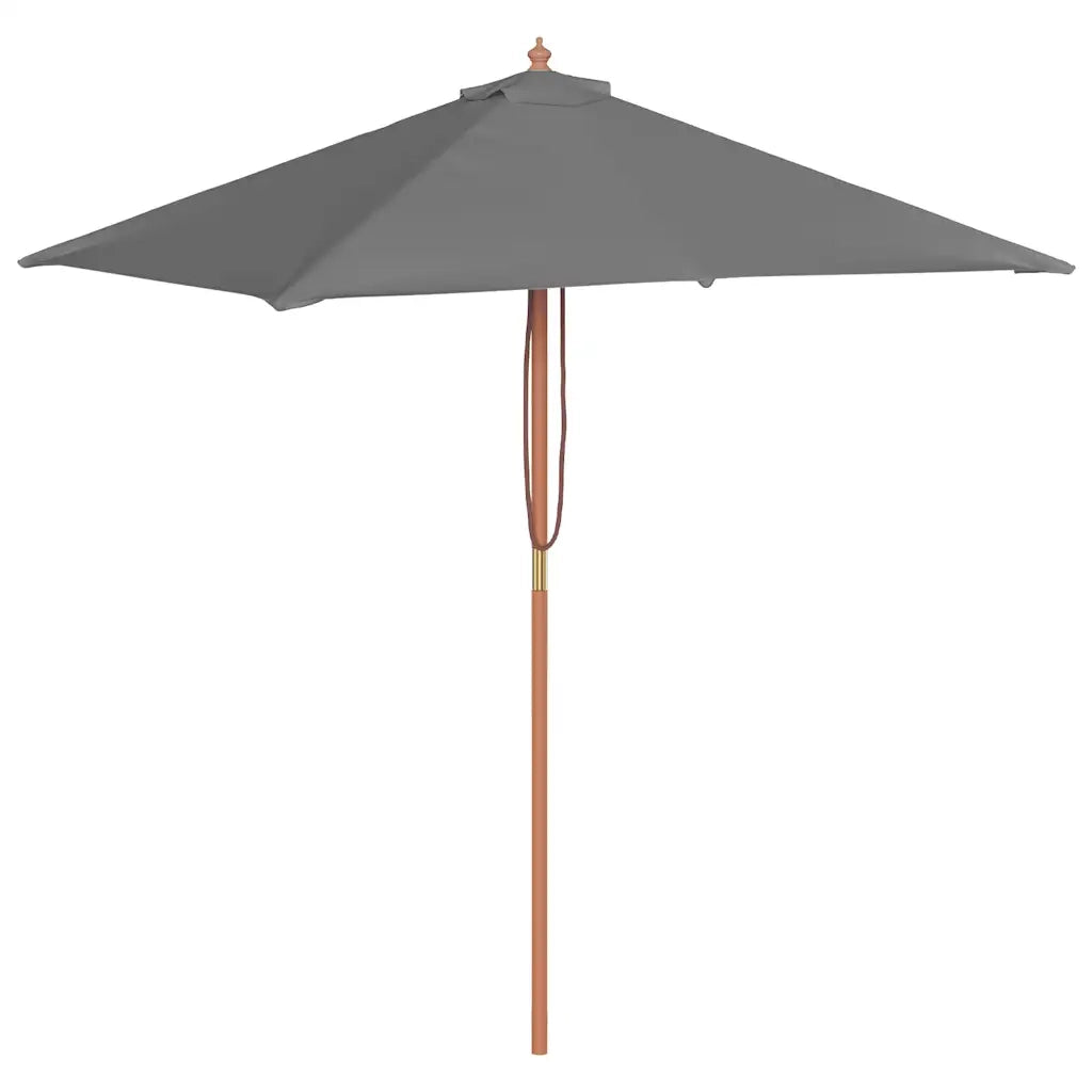 Ombrellone da Esterni-Ombrello da giardino con Palo in Legno 150x200 cm Antracite