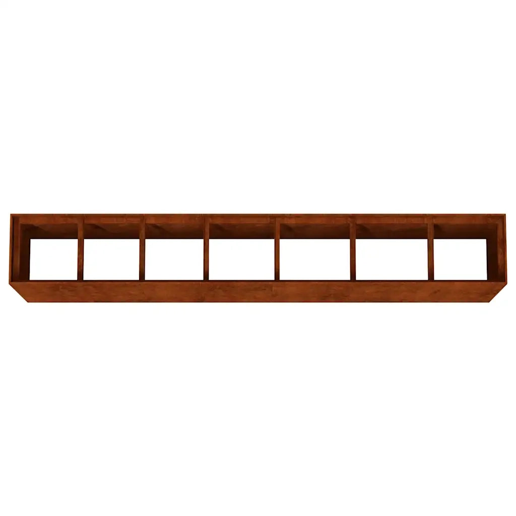 Fioriera Rialzata da Giardino 280x40x80 cm in Acciaio Corten