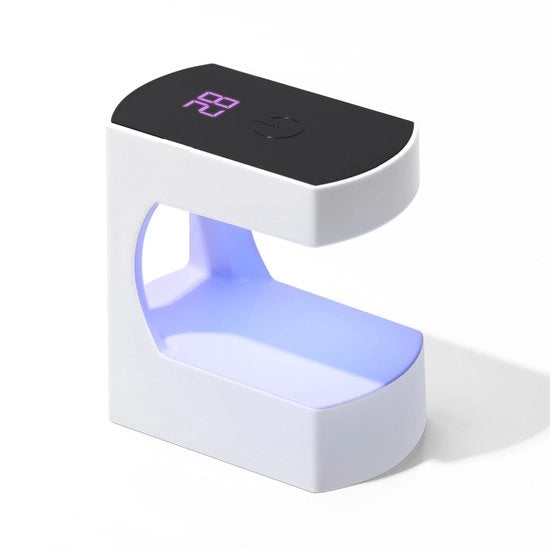 Lampada UV mini per unghie, piccola lampada per unghie Q8, 6 LED lampada per cura, luce UV, batteria incorporata - con display