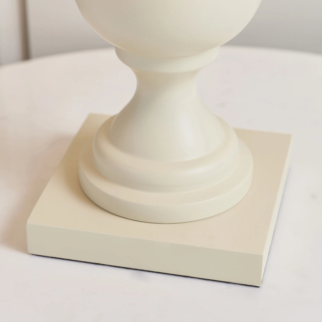 Lampada da tavolo classica legno ecru paralume E14 Endon