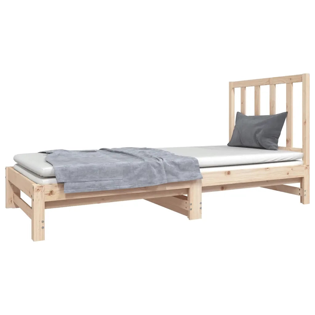 Letto da camera | Dormeuse Estraibile 2x(90x190) cm Legno Massello di Pino