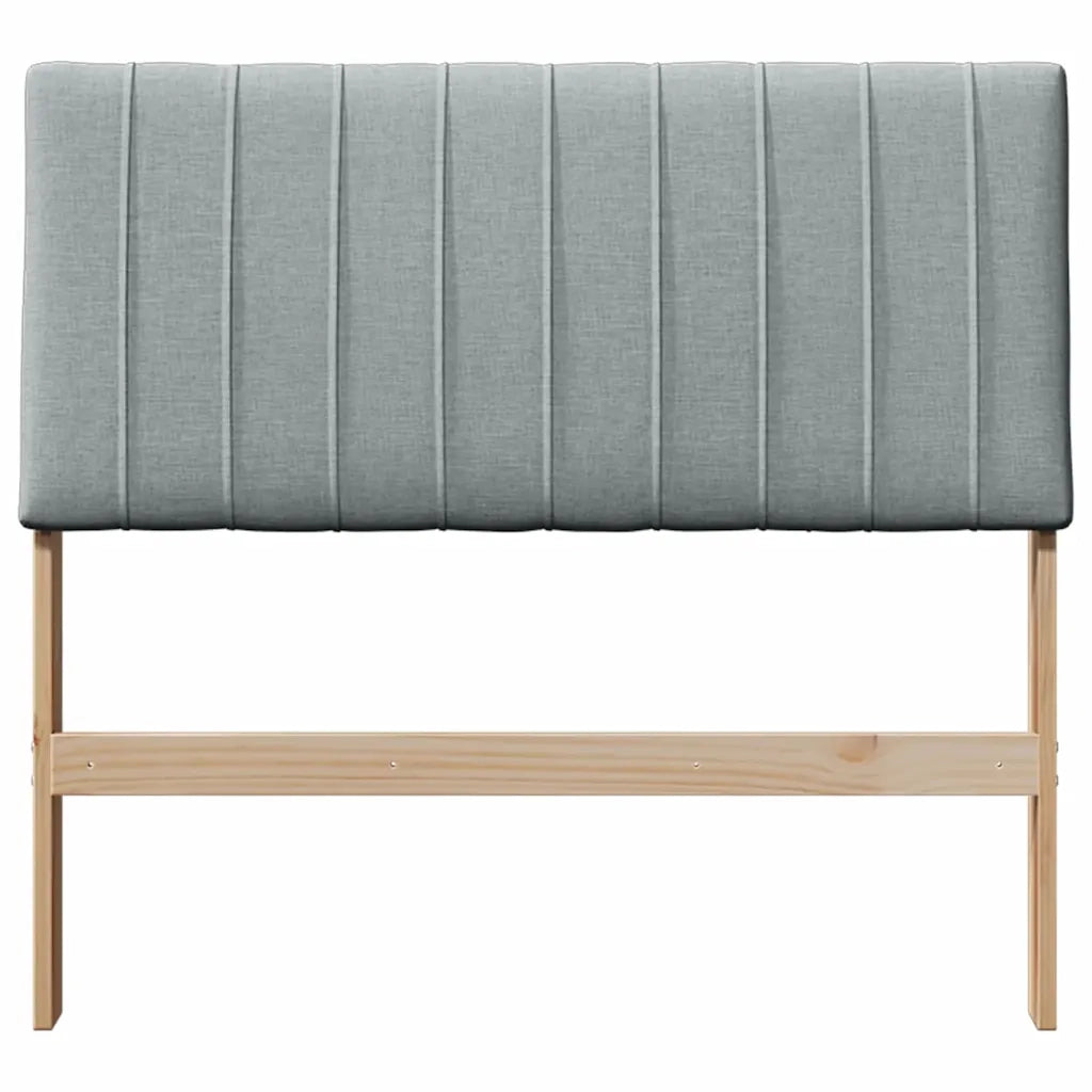 Testiera | Testata imbottita Grigio chiaro 100 cm Pino massello