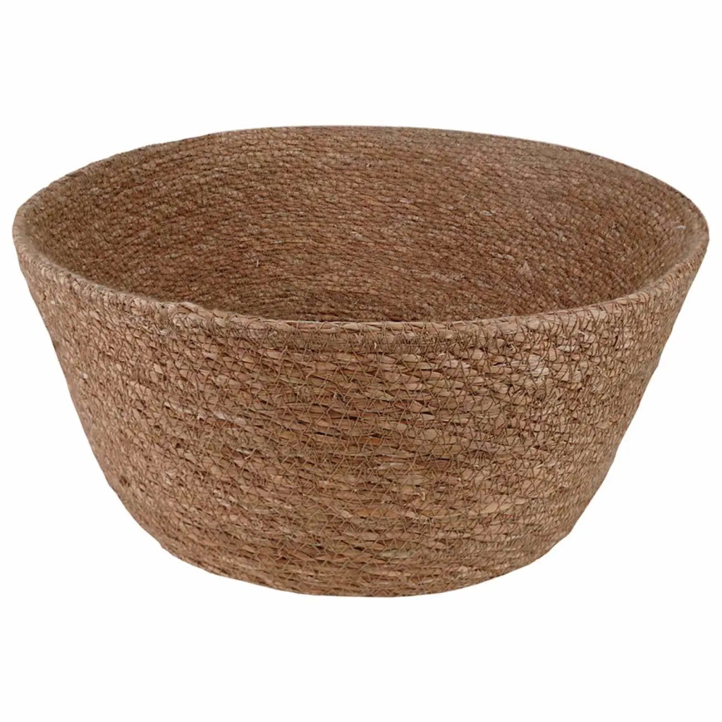 Vaso da fiori con manici Naturale Ø 32 x 32 cm 100% Erba marina 42012256