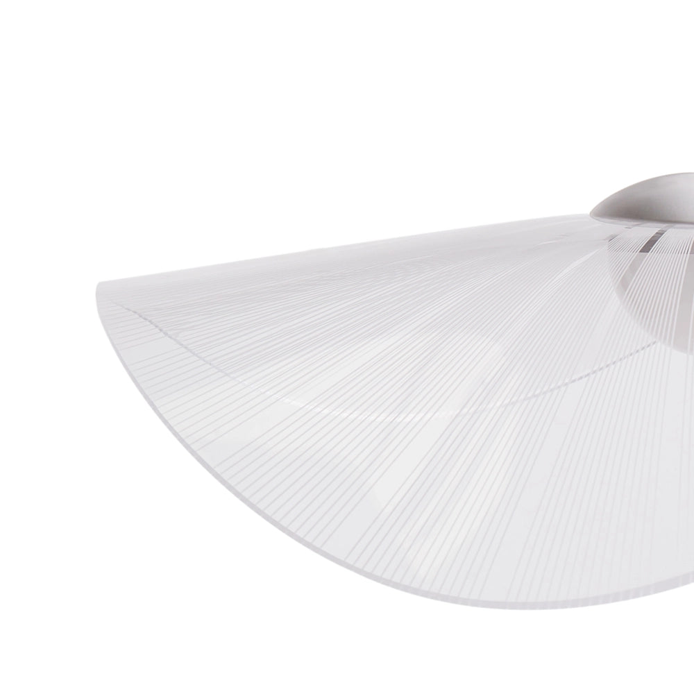 Lampada a sospensione a LED in metallo bianco con paralume acrilico aperto per l'illuminazione a sospensione