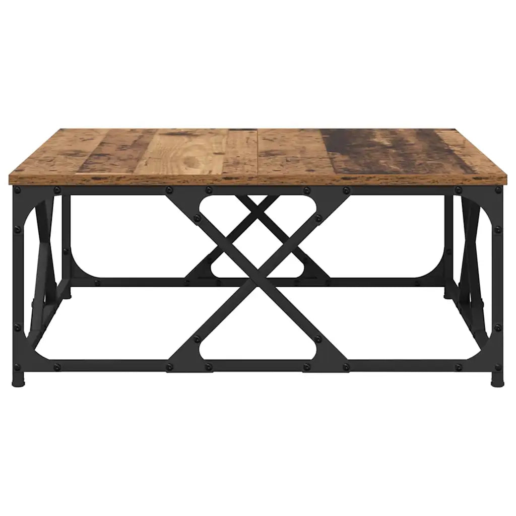 Tavolino da Salotto-Tavolino da soggiorno-Tavolo Legno vecchio 70 x 70 x 30 cm